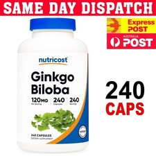 Nutricost Ginkgo Biloba 120mg 240 Capsule Memory Brain Health Free Ship