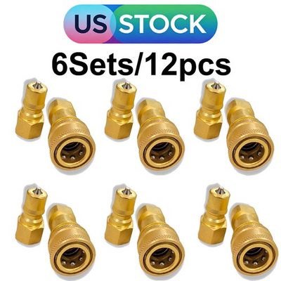 #ad 6 Set 1 4quot; Quick Disconnect Coupler Valve for Carpet Cleaning Wand Truck Mount $54.90