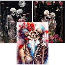 3 Pack Skull Diamond Art Kits for Adults-5D Diamond Painting Kits for Adults-...