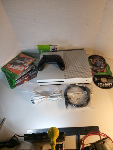 Xbox One S 500GB Console 1681 White Bundle+10 Games And Accessories See Photos