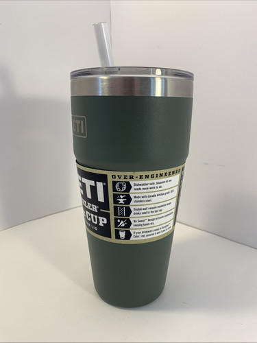 YETI Rambler 26 oz Straw Cup Camp Green Stainless Steel with Straw Lid - Picture 6 of 7