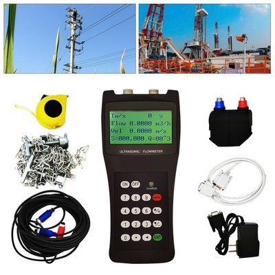 TDS-100H Handheld Digital Liquid Flowmeter Ultrasonic Flow Meter DN50-700 M2 USA