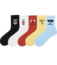 Unisex Socks 5 Pairs Funny Cute Multicolor Emotion Socks
