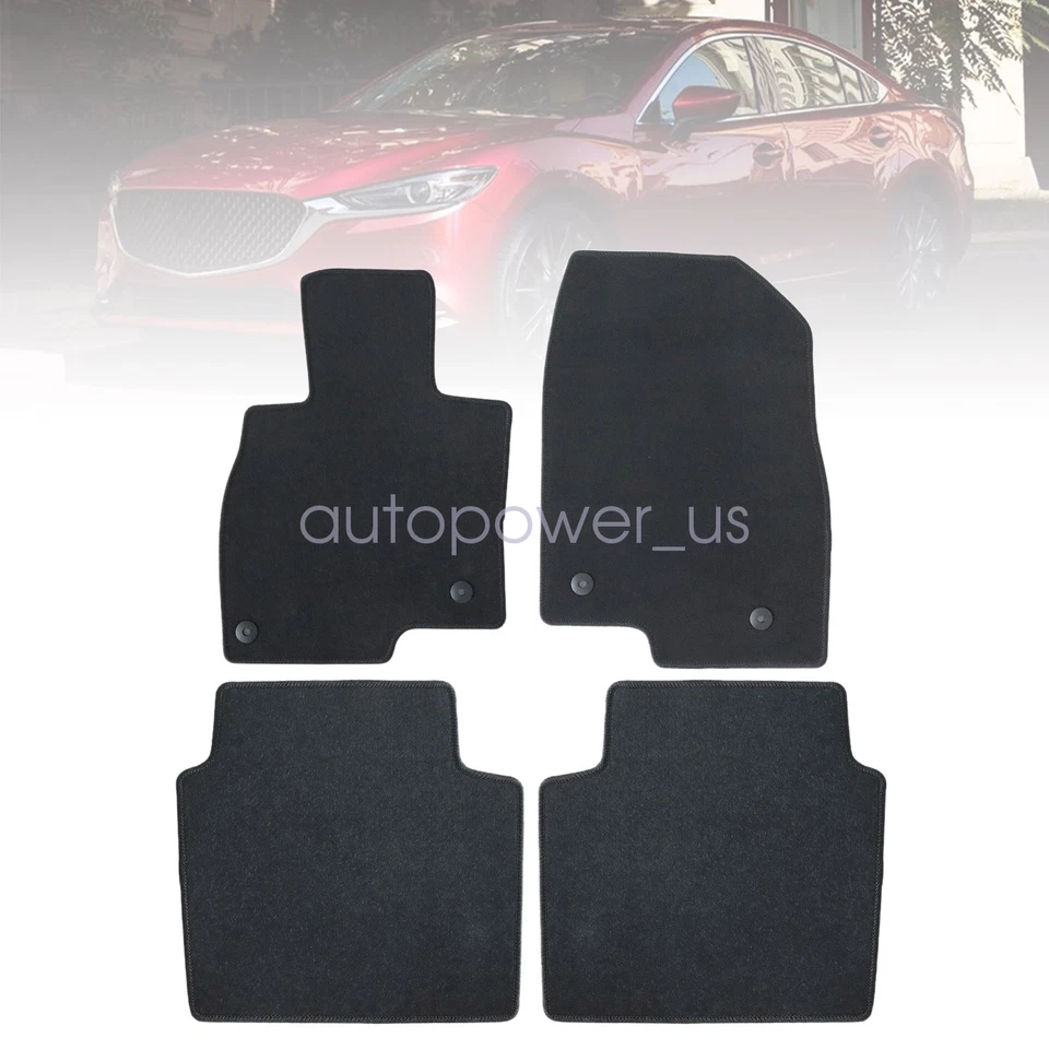 Para 2014 2015 2016 2017 2018 2019 2020 2021 Mazda 6 alfombrillas alfombra terciopelo 4X Foto 2 de 4