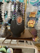 Red Agate Adjustable Alloy Ring