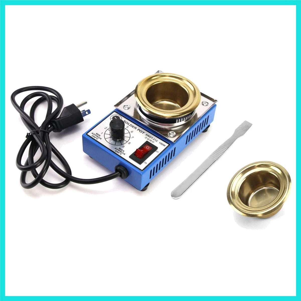 Pot à Souder 220V 300W - Diamètre 100 Mm, Capacité 1200g - Pour Brasage Et Dessoudage - Température Réglable 200-580°C