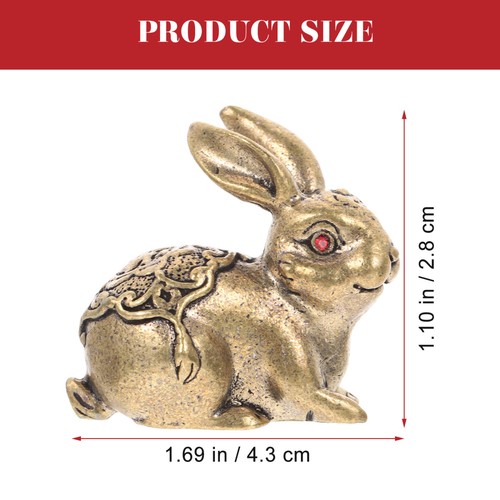 Rabbit Year Rabbit Statue Brass Rabbit Ornament Rabbit Decor New Year Decoration - Picture 9 of 12