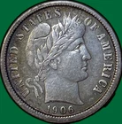 1906-D Barber Dime Choice Very Fine VF+ Coin #35526
