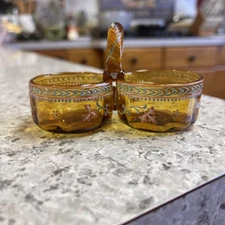 Antique Double Salt Cellar- Very Rare 