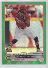 2022 Topps Chrome Logofractor Edition Green Refractor 90/99 Jonathan India 10ak