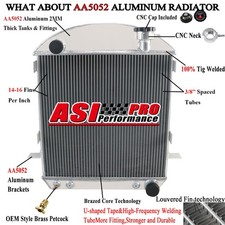3-row Aluminium Radiator Fit 1917-1927 Ford Model T Bucket Chevy V8 At 3-row Aluminium Radiator Fit 1917-1927 Ford Model T Bucket Chevy V8 At