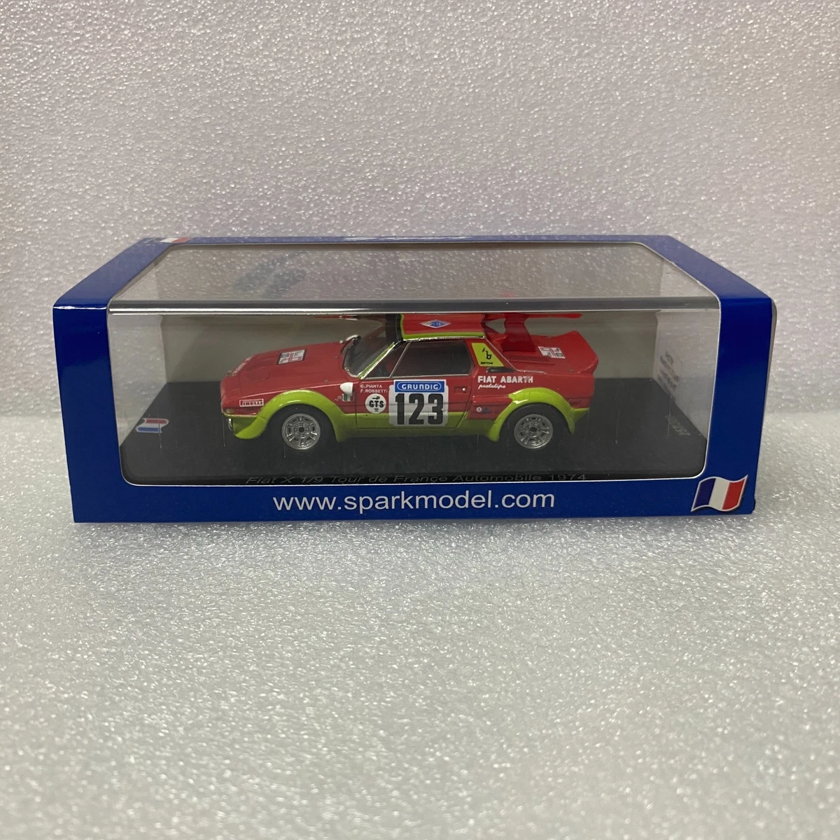 1:43 SPARK Fiat X1/9 Abarth #129 Tour De France 1974 F.Bachelli P.Sodano SF158