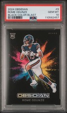 2024 Panini Obsidian Black Color Blast Rome Odunze PSA 10