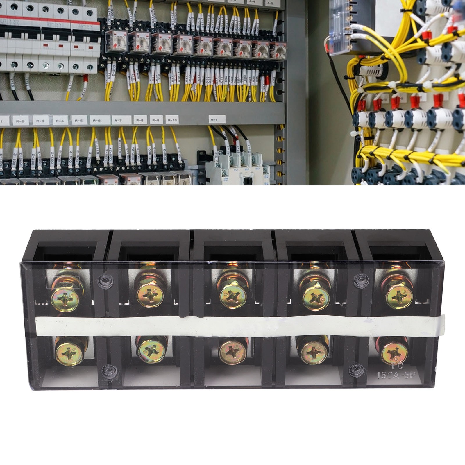­150A 600V Wire Barrier Block Terminal Strip Thickened Dual Row Terminal Strip