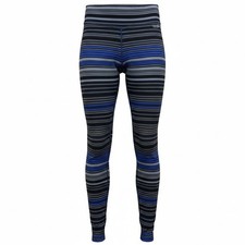 Calvin Klein Performance Womens Size S Small Striped Blue Grey Wicking Leggings