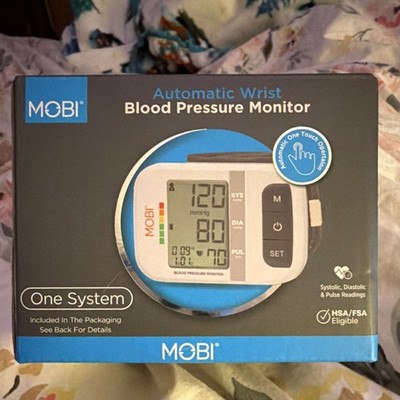 MOBI 70167 Automatic Wrist Blood Pressure Monitor Digital Memory Recall Portable
