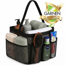 Garnen Mesh Shower Caddy Portable, 9 Pockets Hanging Shower Bag for College Dorm