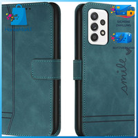 HandyhüLle Klappbar Leder Wallet Flip Case Mit Kartenfach FüR Galaxy A53 5G
