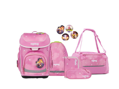 Ergobag Schulranzen-Set CUBO WolkenzauBär 6-teilig, 25/26