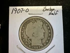 1907-O New Orleans Barber Half Dollar 90% Silver Very Good Condition
