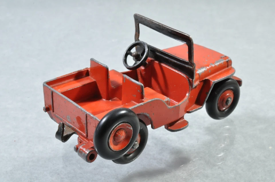 BI939 Dinky Toys GB #25y Universal Jeep - rouge C/- - Photo 2/3