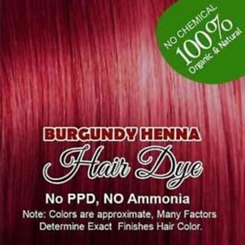 BURGUNDY Henna Powder Instant Natural Hair Color Dye 100% Chemical Free ORGANIC - Picture 4 of 8