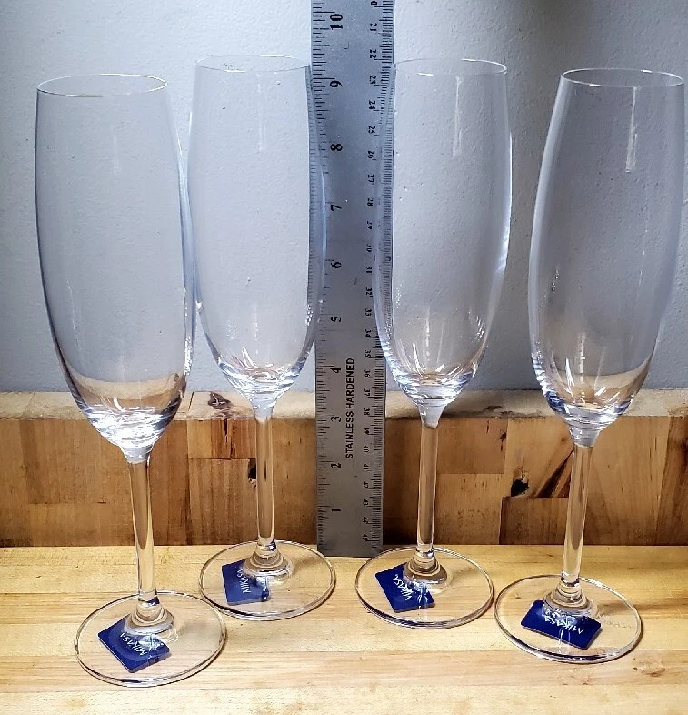 Set of 12 Crystal Champagne Flutes Glasses