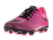 Nike Kids' Bravata II FG Soccer Cleats 844442-600 Pink/Black BX 24