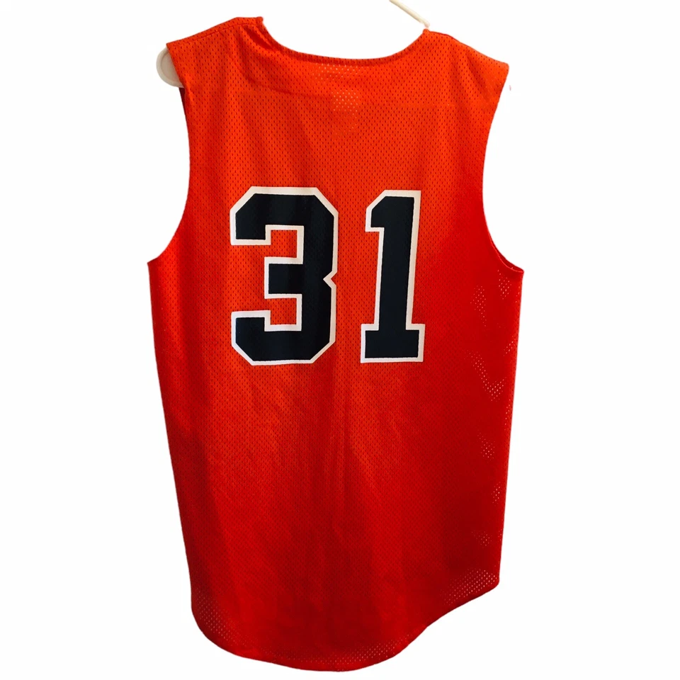 Camiseta deportiva de colección Bastones naranja y negra para adultos pequeña #31 sin mangas alta cinco Foto 2 de 4