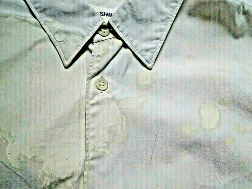 COMME DES GARCONS SHIRT WHITE PAINT SPLATTER FRONT  WHITE ON WHITE CH 50" - Afbeelding 2 van 9