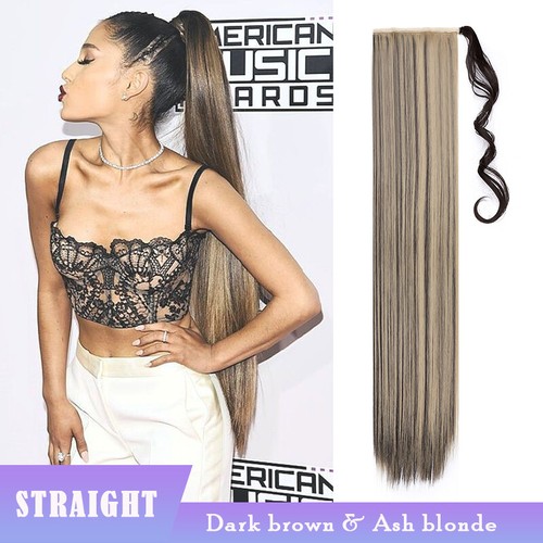 Thick Wavy Clip-in Ponytail Hair Extensions Real Soft Natural As Human Pony Tail - Picture 32 of 142