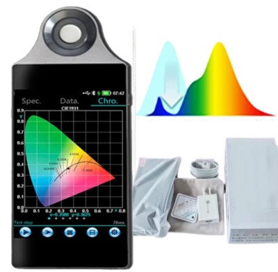 Spectral Illuminometer Spectrometerwith with Wavelength 380nm-780nm Touch Screen
