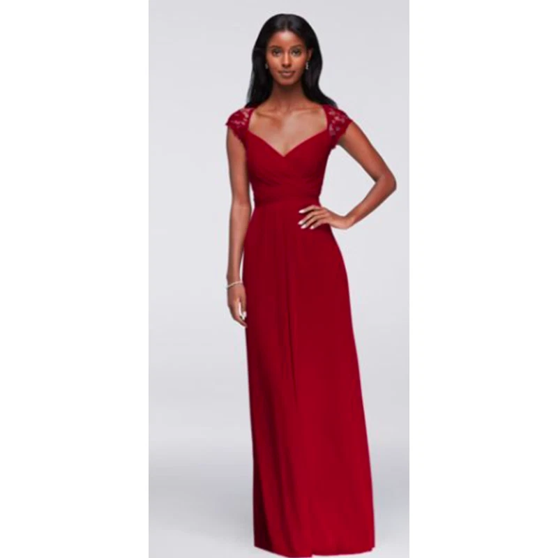 David's bridal apple clearance red wedding dress