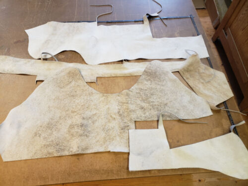 Cowhide leftovers fur leftovers cowhide leftovers pieces for crafting, real cowhide A16 - Picture 1 of 2