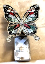 BATH & BODY WORKS EMBROIDERED BUTTERFLY WALLFLOWER FRAGRANCE PLUG IN HOLDER FALL