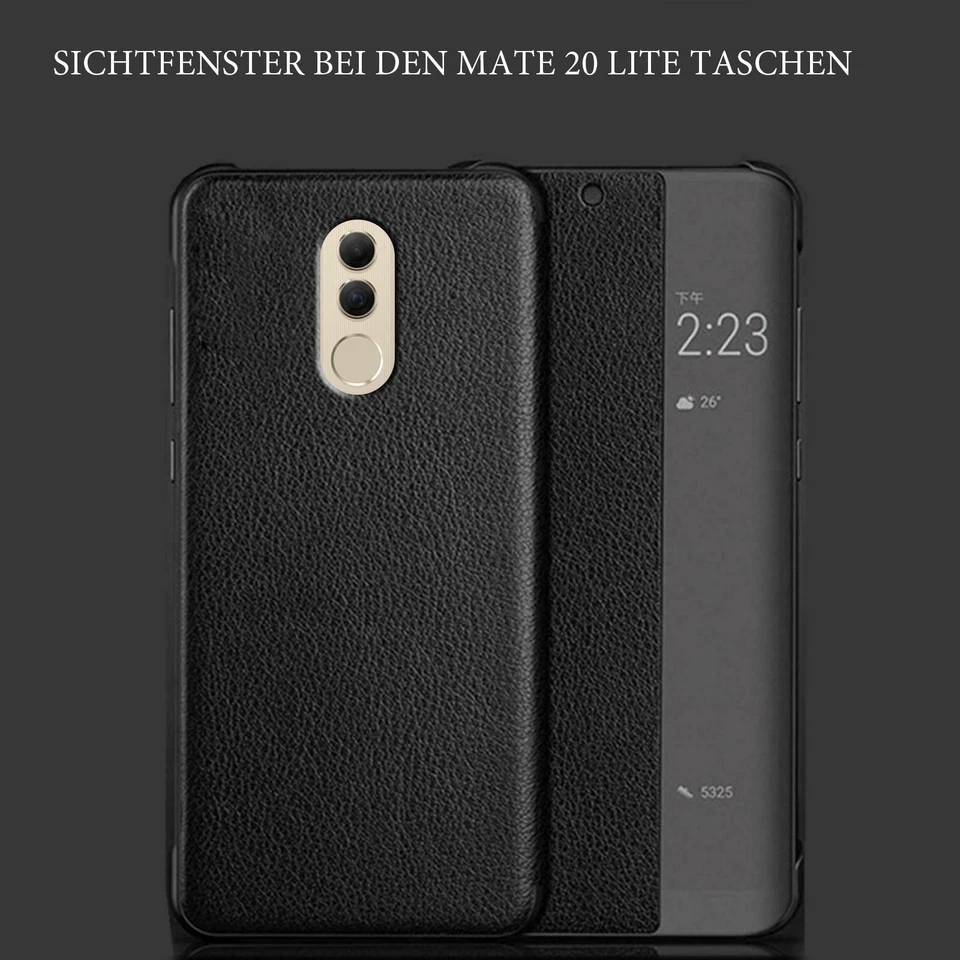 Smart View Flip Cover For Huawei Mate 20 Lite Pro X Protective Sleeve Phone Case - Image 3 of 4