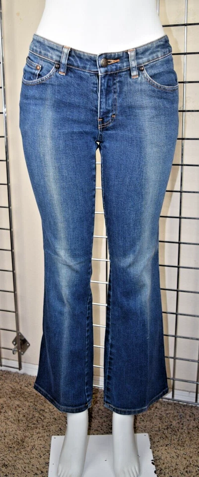 Pantalones de mezclilla Sergio Valente de colección 28 x 29 años 90 azul medio lavado suave desvanecimiento ligero acampanado pierna Foto 2 de 4