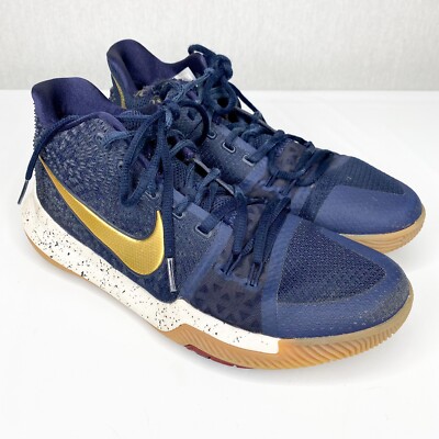 Nike Kyrie 3 Size MENS 8 Obsidian/Metallic Gold 852395-400 | eBay