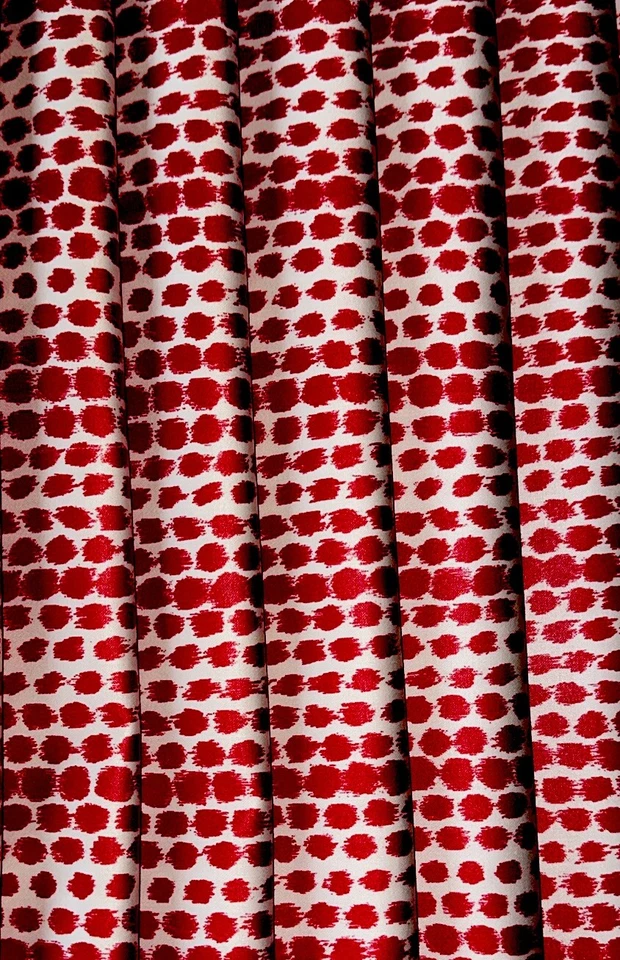 Bonita tela de algodón Braemore de colección 56”x4,4 yardas ladrillo puntos rojos en blanco Foto 4 de 4