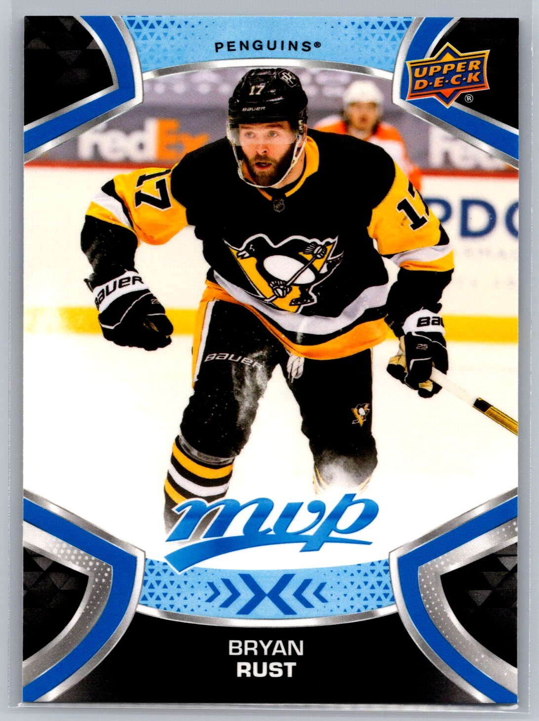 Bryan Rust 2021-22 Upper Deck MVP Blue Set Break HOCKEY #17 Pittsburgh Penguins