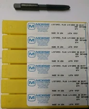12 Pcs. Morse 1/4-20NC 3B HSS Spiral PT Plug Taps Steel & Stainless, Made in USA