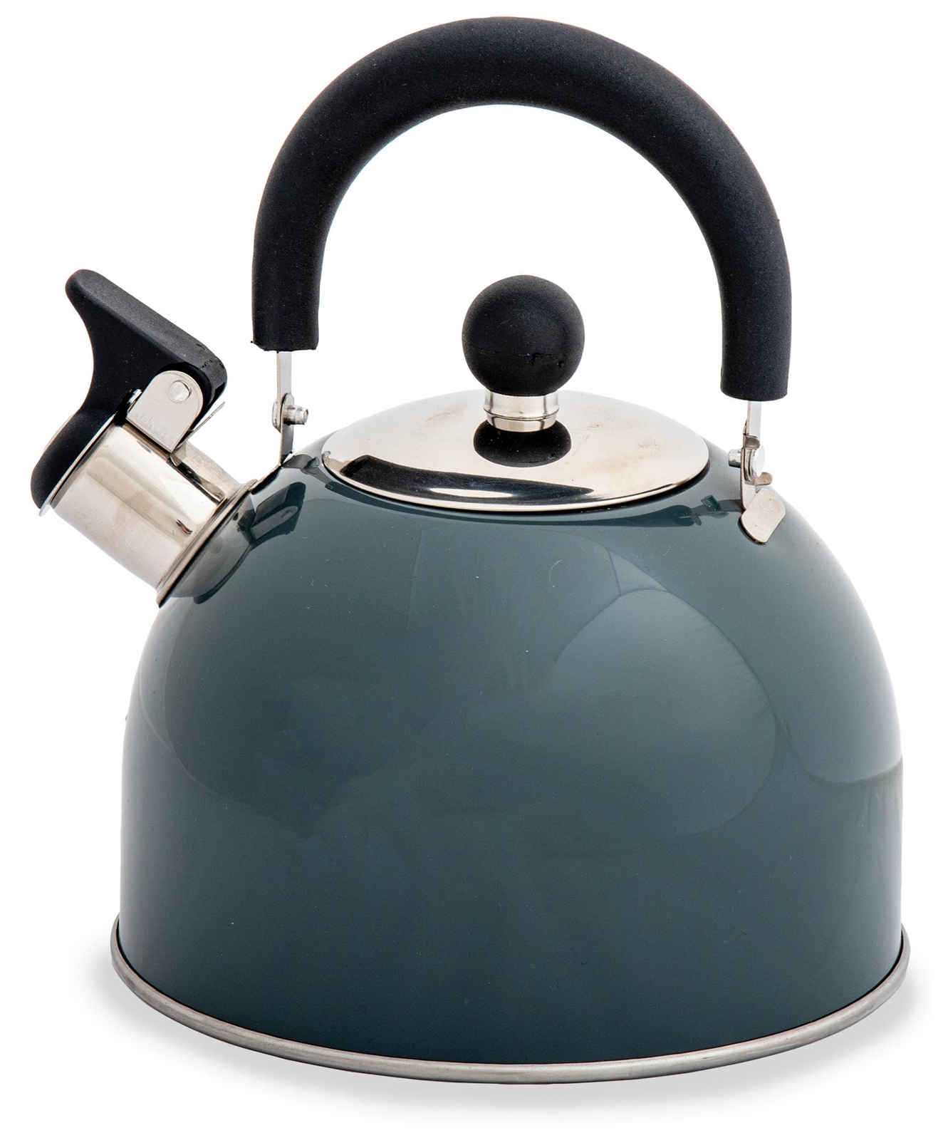 Quest Hamilton Slate Stainless Steel 2 Litre Whistling Camping Kettle