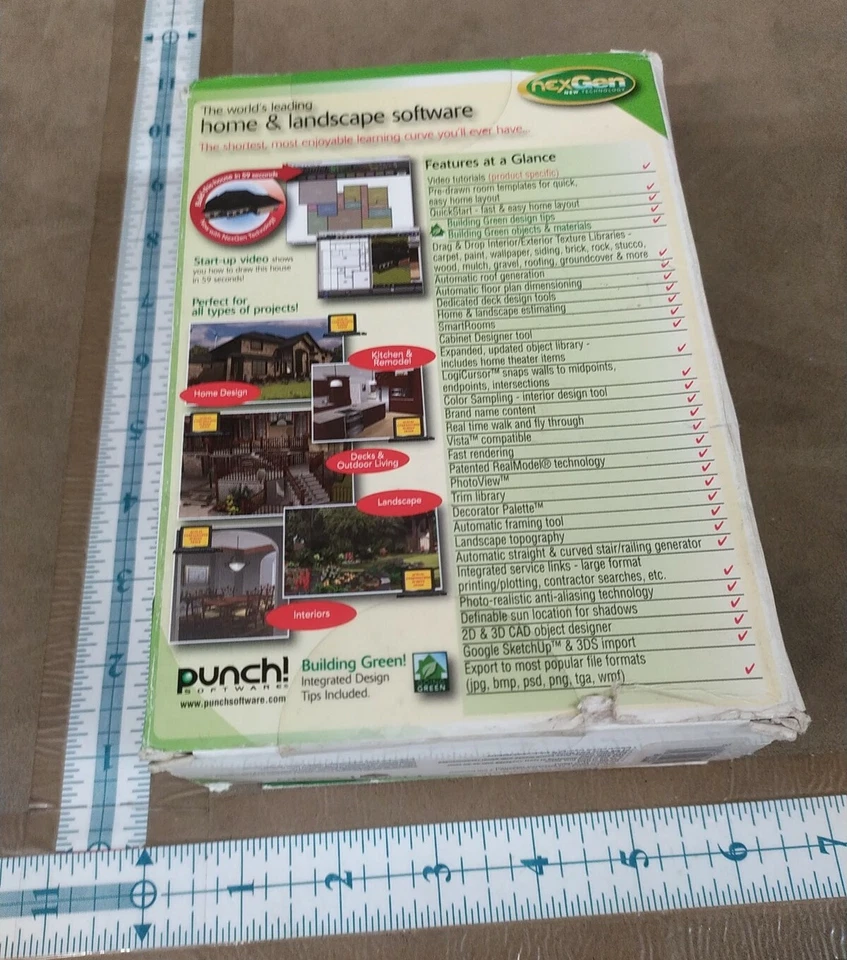 HOME AND LANDSCAPE DESIGN DVD Software. NexGen PC Mint Condition. Punch - Image 2 of 4