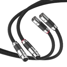 Pair OFC Silver Plated Cord HiFi Audio Interconnect Balanced XLR Signal Cable
