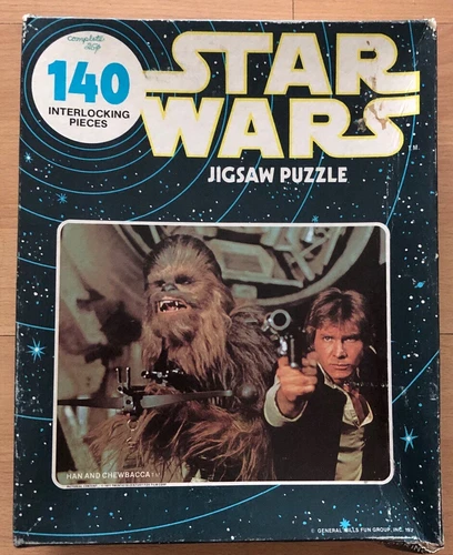 1977 Kenner Star Wars Jigsaw Puzzle Chewbacca Han Solo (140 Interlocking Pieces)