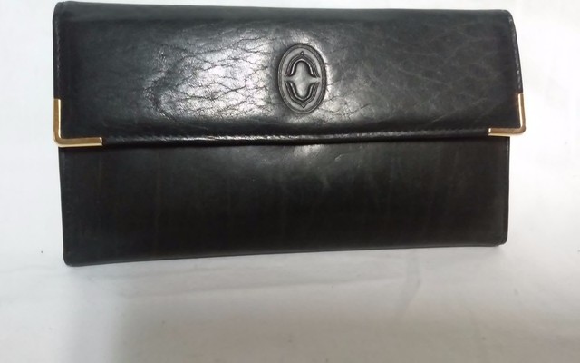 BUXTON BLACK LEATHER WALLET/CLUTCH