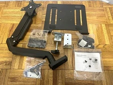 MOUNTUP Black Arm Mount For 13-17” Laptop Gas Spring Arm W/ Desk Clamps + Box