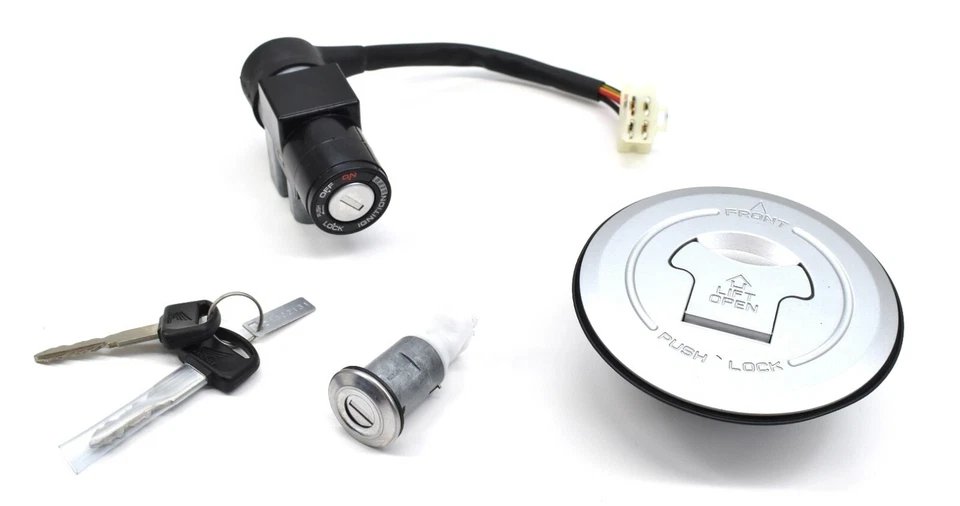 Juego de bloqueo interruptor de llave GROM 125 14-15 encendido bloqueo de asiento tapa de combustible OEM nuevo #G195* Foto 3 de 4