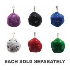 Dungeons and Dragons D20 Plush Zippered Center Pocket Dice Bag 6.5 Inches