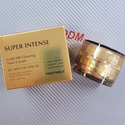 Super Intense Gold 24K Ginseng Snail Cream 50ml TONYMOLY Moisture K-Beauty